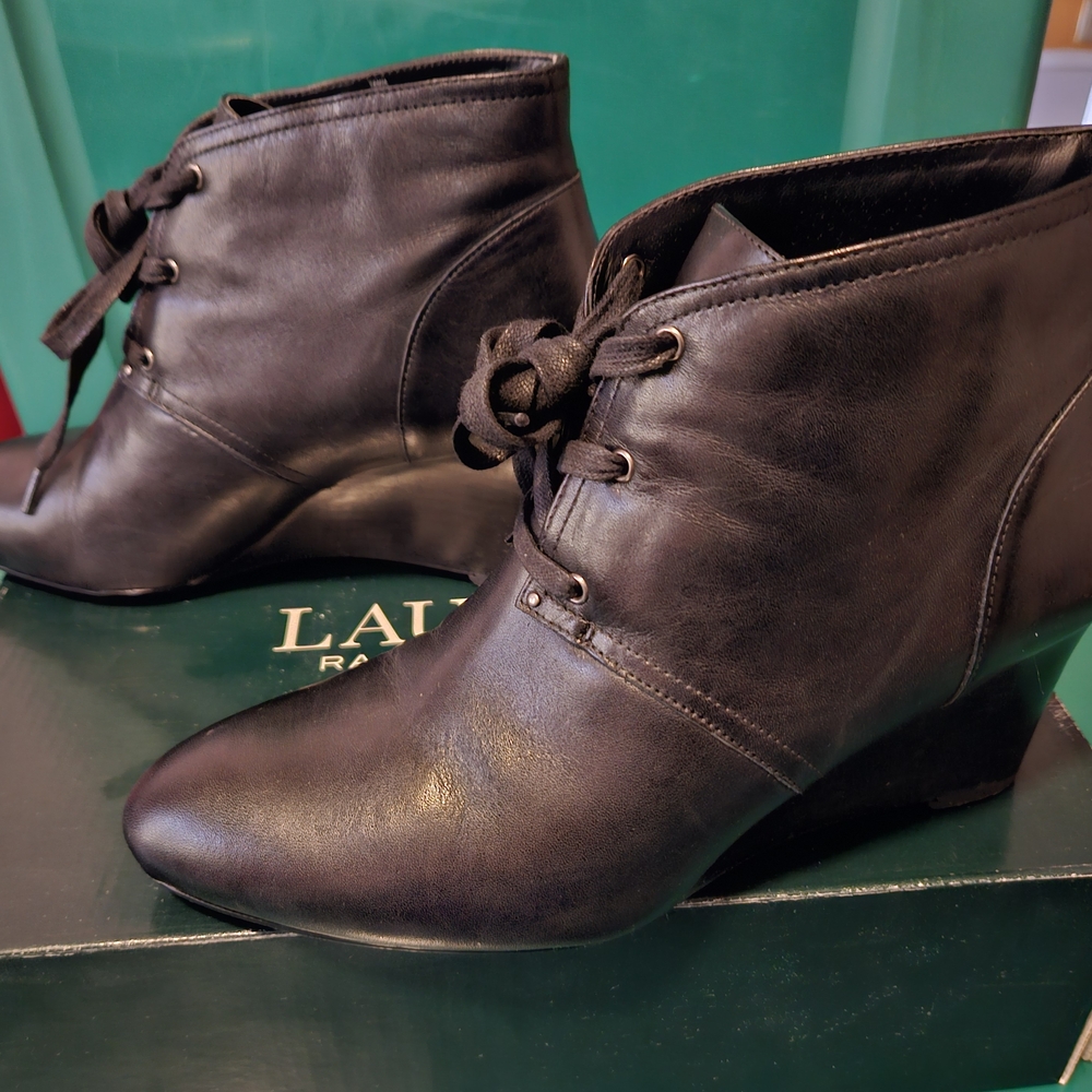 Lauren Ralph Lauren Black Ankle Boots